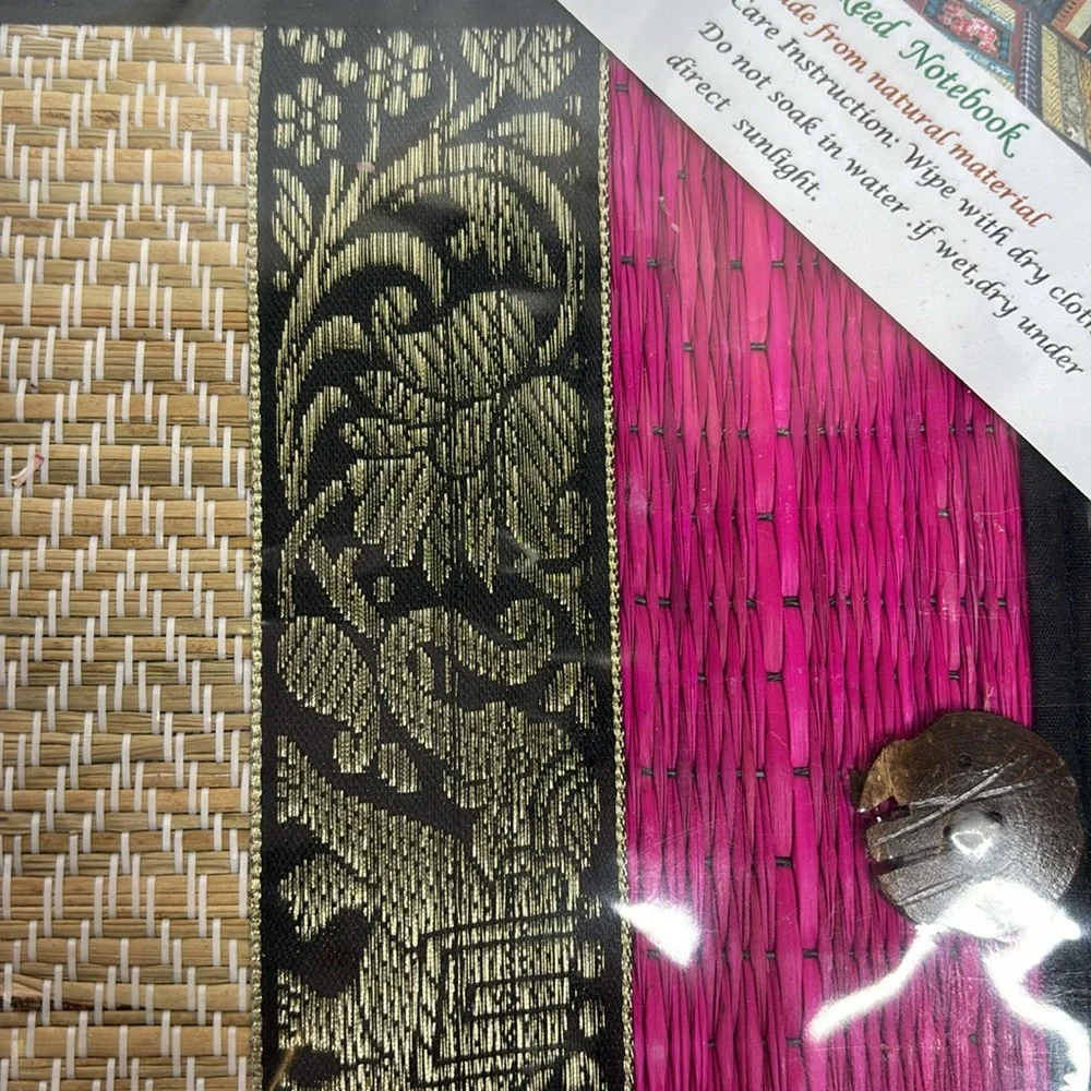 Reed Notebook | Spiral Handmade From Natural Material Paperbook Elephant Design